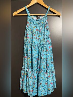 Pink & Violet - Blue Floral Tiered Sundress